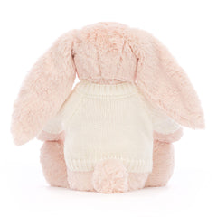Bashful Blush Bunny with Personalized Cream Jumper