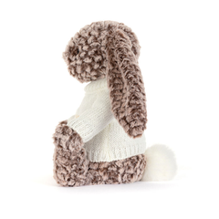 Bashful Luxe Bunny Pine with Personalized Cream Jumper