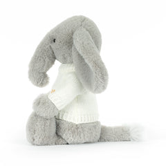 Bashful Luxe Elephant Thuddeus with Personalized Cream Jumper