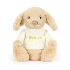 Bashful Luxe Puppy Orlando with Personalized Cream Jumper