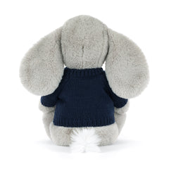 Bashful Luxe Elephant Thuddeus with Personalized Navy Jumper