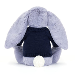 Bashful Viola Bunny with Personalized Navy Jumper