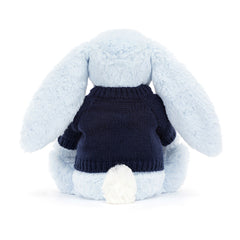 Bashful Blue Bunny with Personalized Navy Jumper