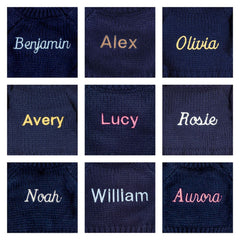 Blossom Cream Bunny 'Berry' with Personalized Navy Jumper