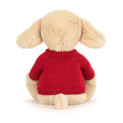 Bashful Luxe Puppy Orlando with Personalized Red Jumper