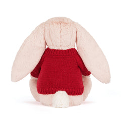 Blossom Blush Bunny 'Cherry' with Personalized Red Jumper