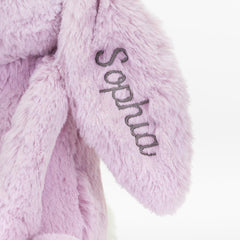 Personalized Bashful Lilac Bunny Medium