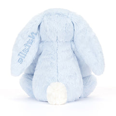 Personalized Bashful Blue Bunny Medium