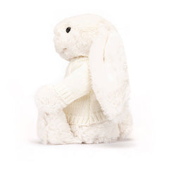 Bashful Cream Bunny with Personalized Cream Jumper