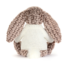 Bashful Luxe Bunny Pine with Personalized Cream Jumper