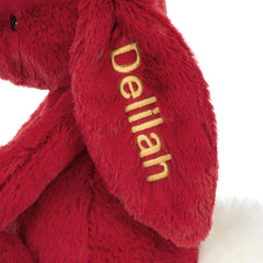 Personalized Bashful Luxe Bunny Scarlett Medium