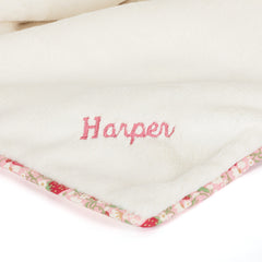 Personalized Blossom Cream Bunny 'Berry' Blankie