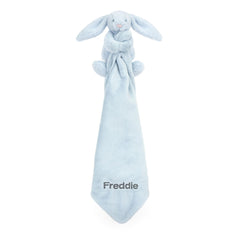 Personalized Bashful Blue Bunny Soother